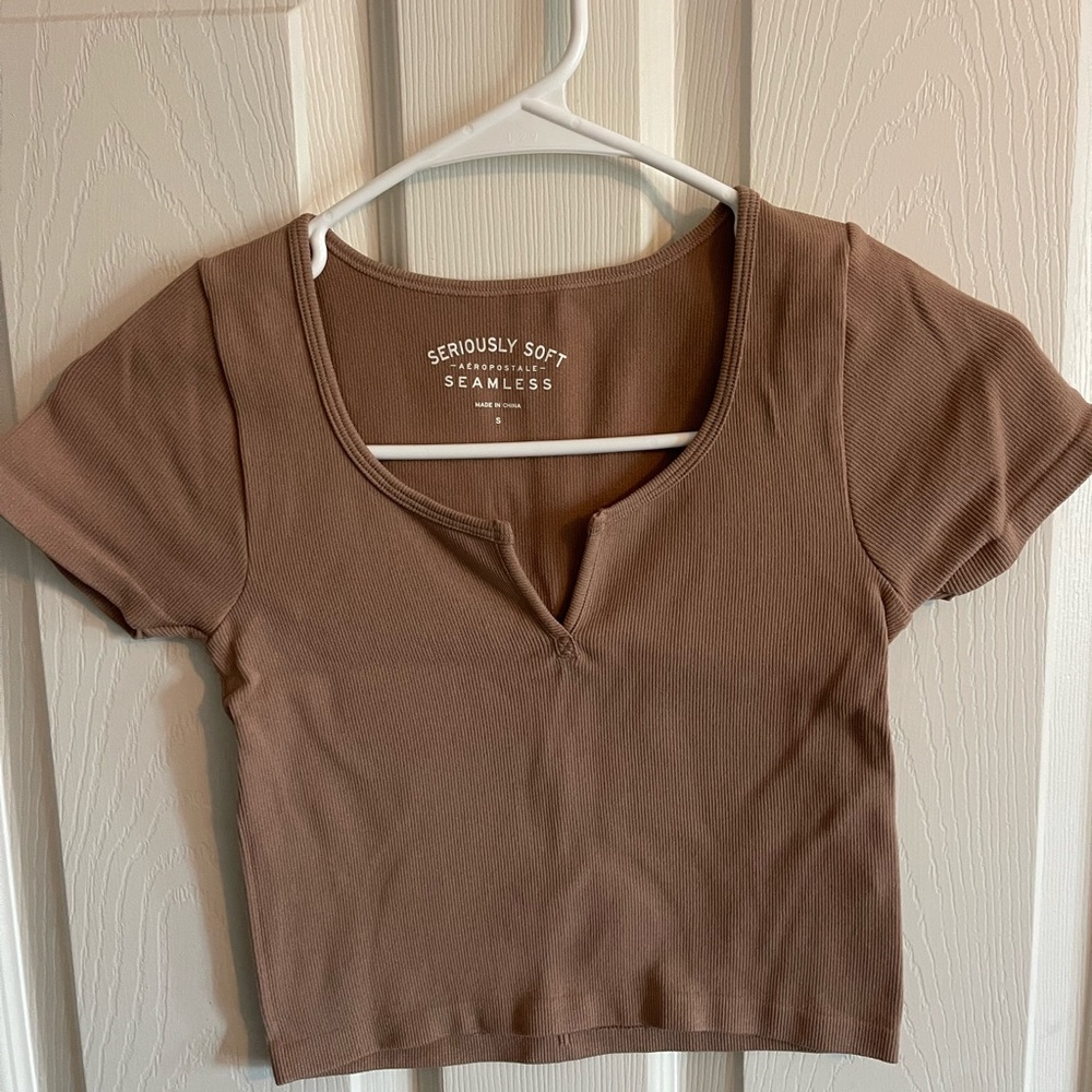 Aeropostale Brown Crop Top